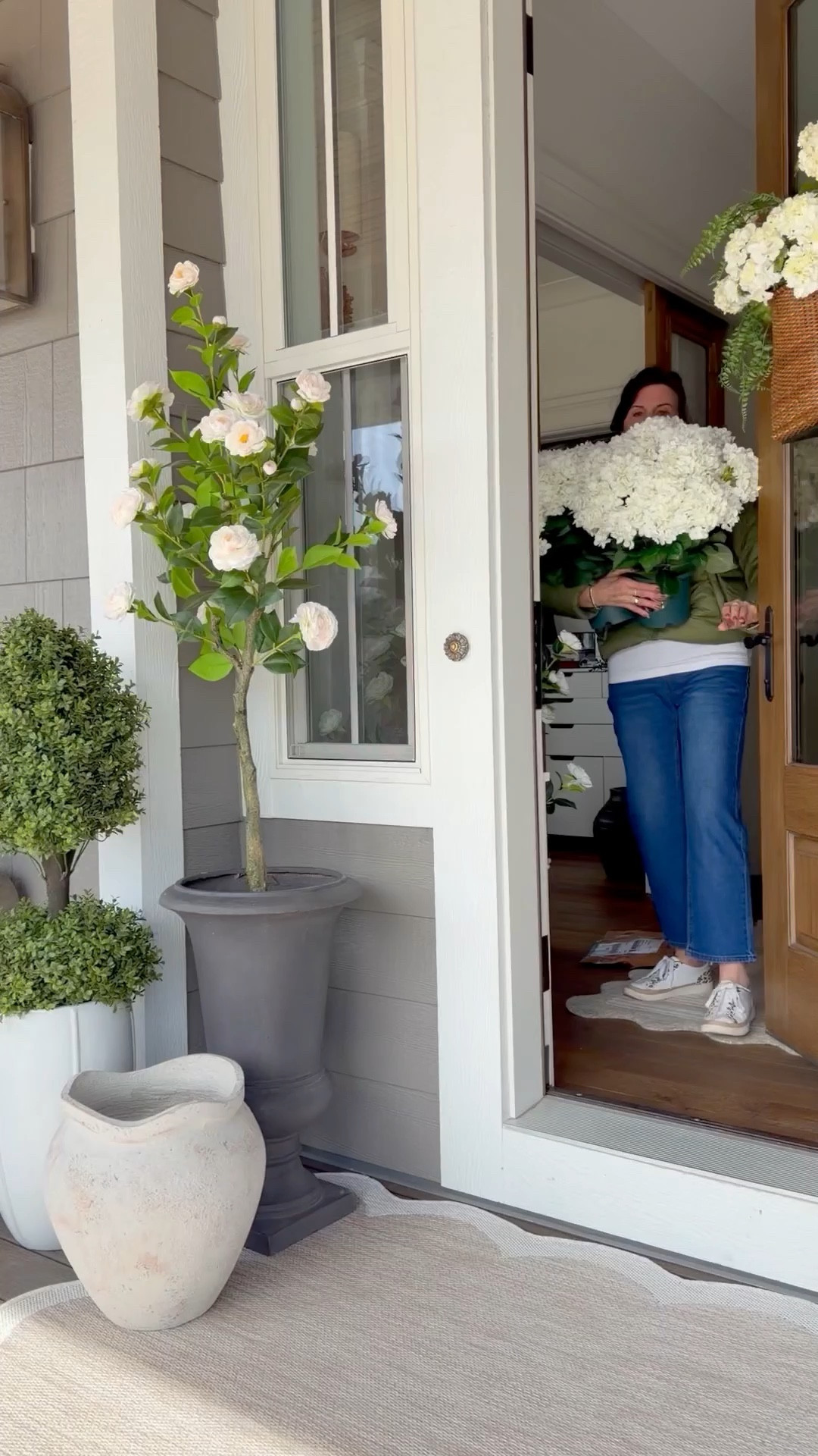 I’m fussy with my faux. They need to look realistic. I started using faux flowers and plants on my porch a couple years ago. It’s easy, it’s cleaner and always looks beautiful. Sharing my favs — most are several years old and still look great.

#LTKHome #LTKSeasonal #LTKvlog