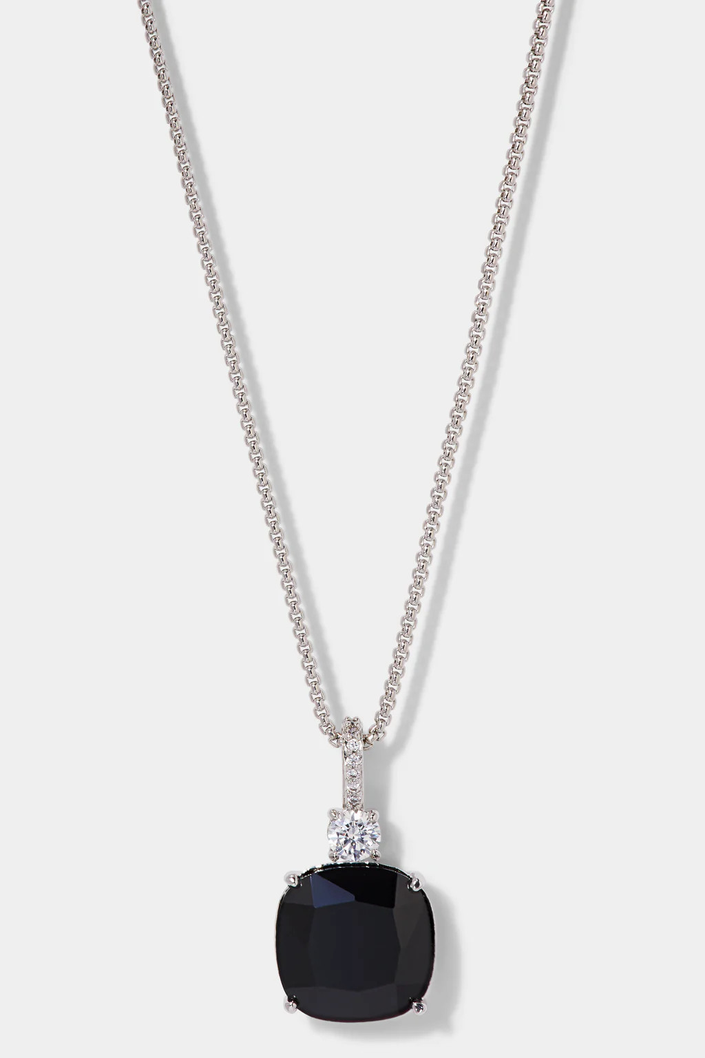 MACARON BLACK CUSHION CZ PENDANT | NADRI