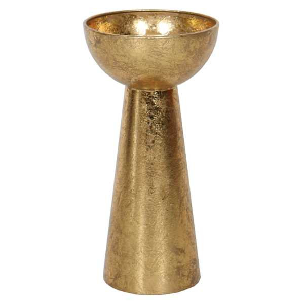 Gold Metal Candle Holder, 9" | At Home