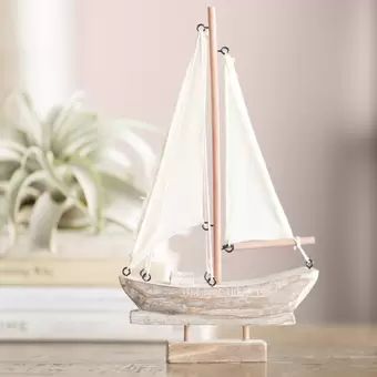 Alvy Handcrafted Nautical Wooden Sail Boat | Wayfair North America