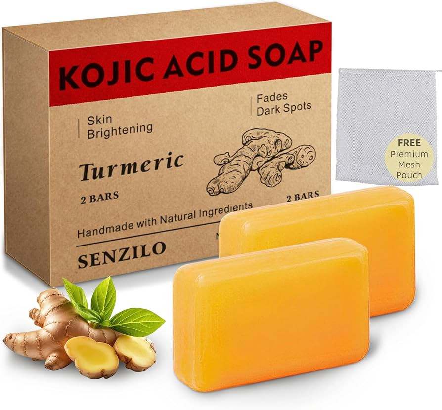 Kojic Acid Soap, Turmeric Soap for Dark Spots with Collagen, Vitamin E, Retinol, Hyaluronic Acid,... | Amazon (US)