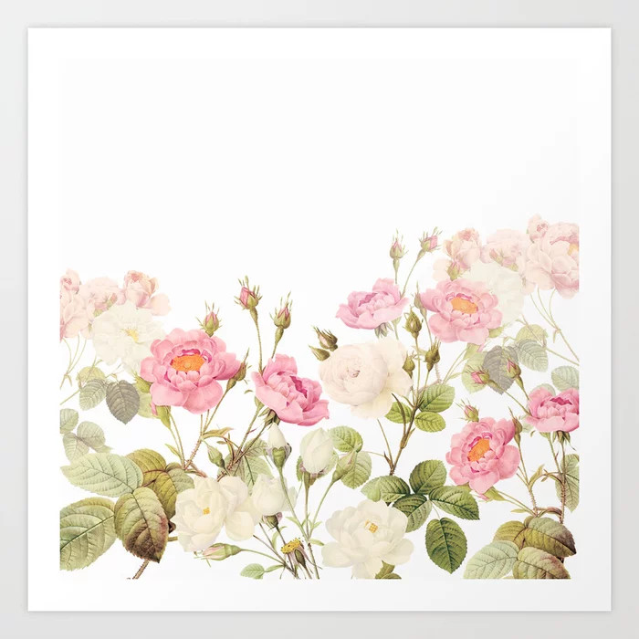 Vintage & Shabby Chic - Sepia Roses Flower Garden Art Print | Society6