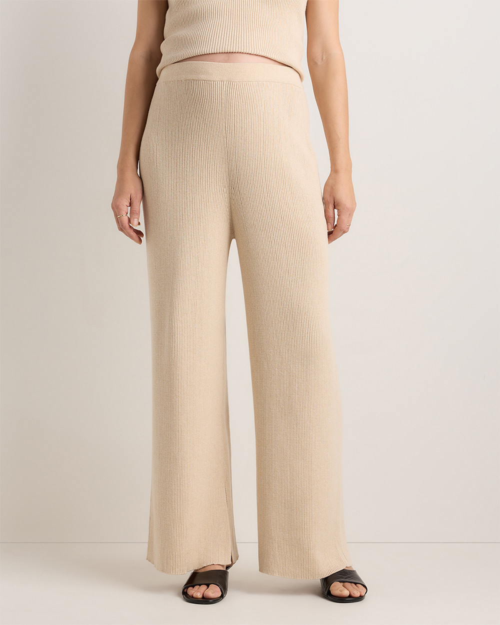 Cotton Cashmere Maternity Wide Leg Pants | Quince
