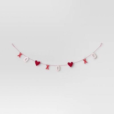 72" XO Valentine Garland Red - Threshold™ | Target