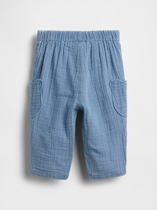 Baby Cotton Gauze Brannan Bear Pants | Gap (US)