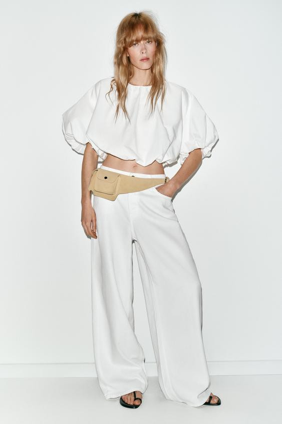 BALLOON POPLIN TOP | Zara US