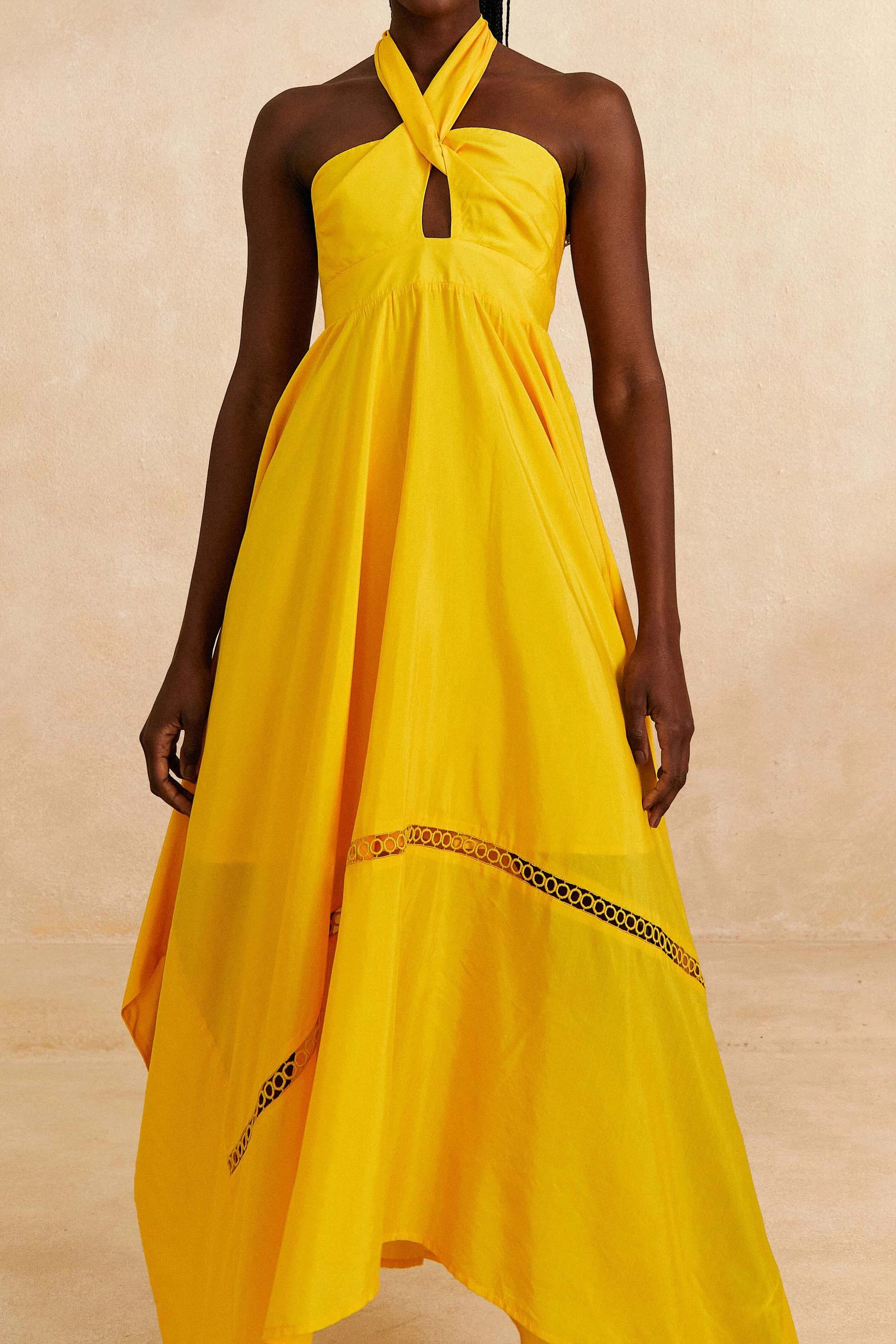 yellow sleeveless maxi dress | FarmRio