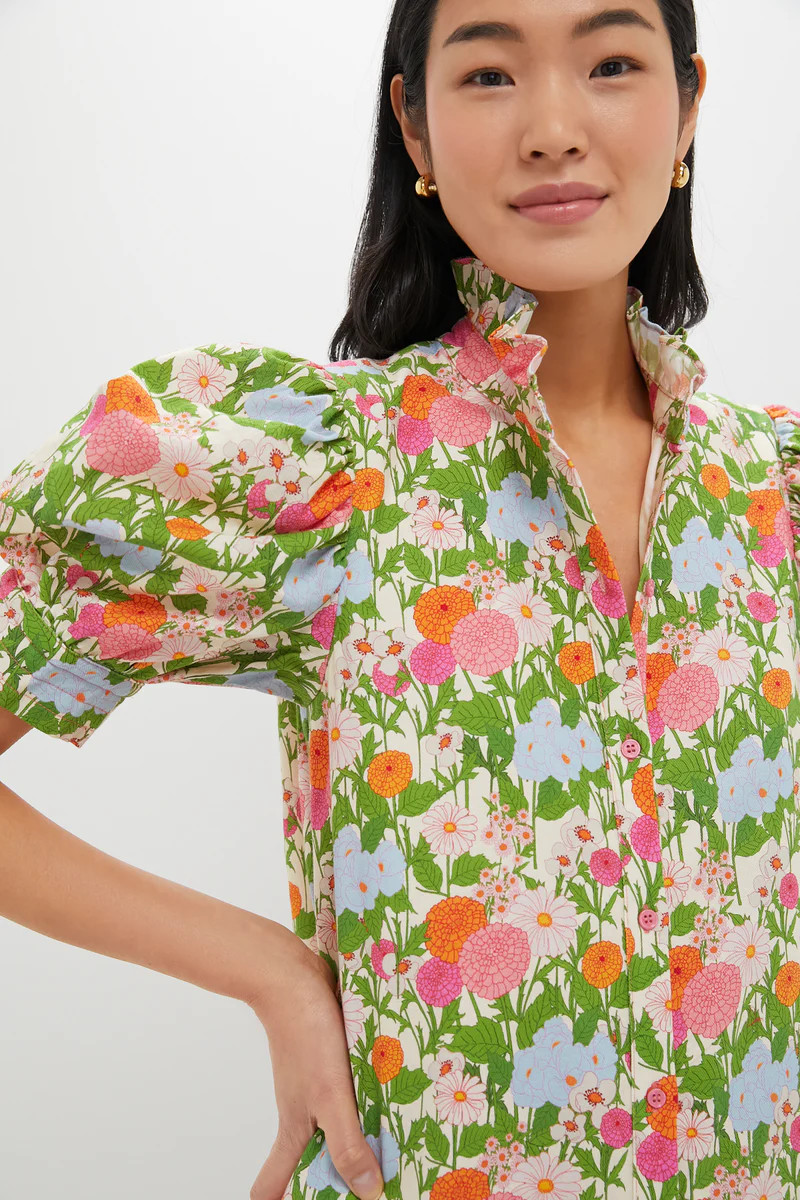 Multi Green Begonia Floral Louisa Maxi Dress | Tuckernuck (US)