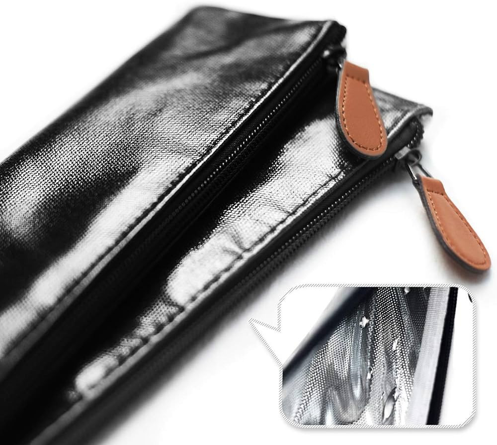 Sunlit 100% Waterproof Wipe Clean Hygienic Carrying Case/Pouch for Reusable Straws - 2 set Black ... | Amazon (US)