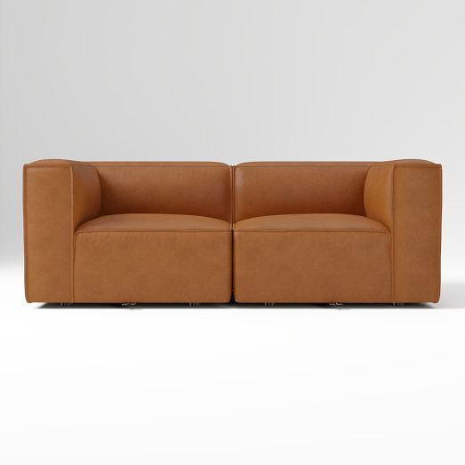 Remi Leather Modular Sofa (72"–108") | West Elm (US)
