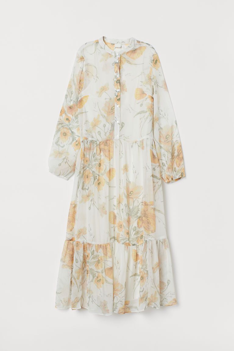 H & M - Crêped Dress - White | H&M (US + CA)
