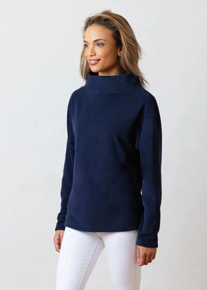 Taylor Tunic in Vello Fleece (Navy) | Dudley Stephens