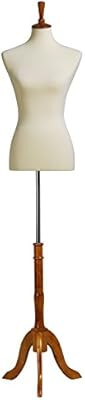 SONGMICS Female Mannequin Torso Body Form with Adjustable Tripod Stand, Medium Size 6-8, 34" 26" ... | Amazon (US)