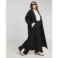 Black Faux Wool Maxi Coat | Simply Be (UK)