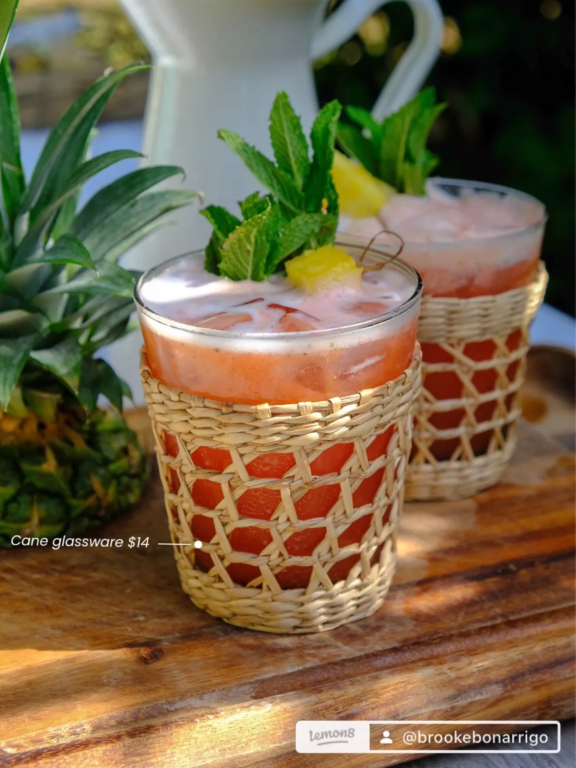 Cane Recycled Drinking Glasses