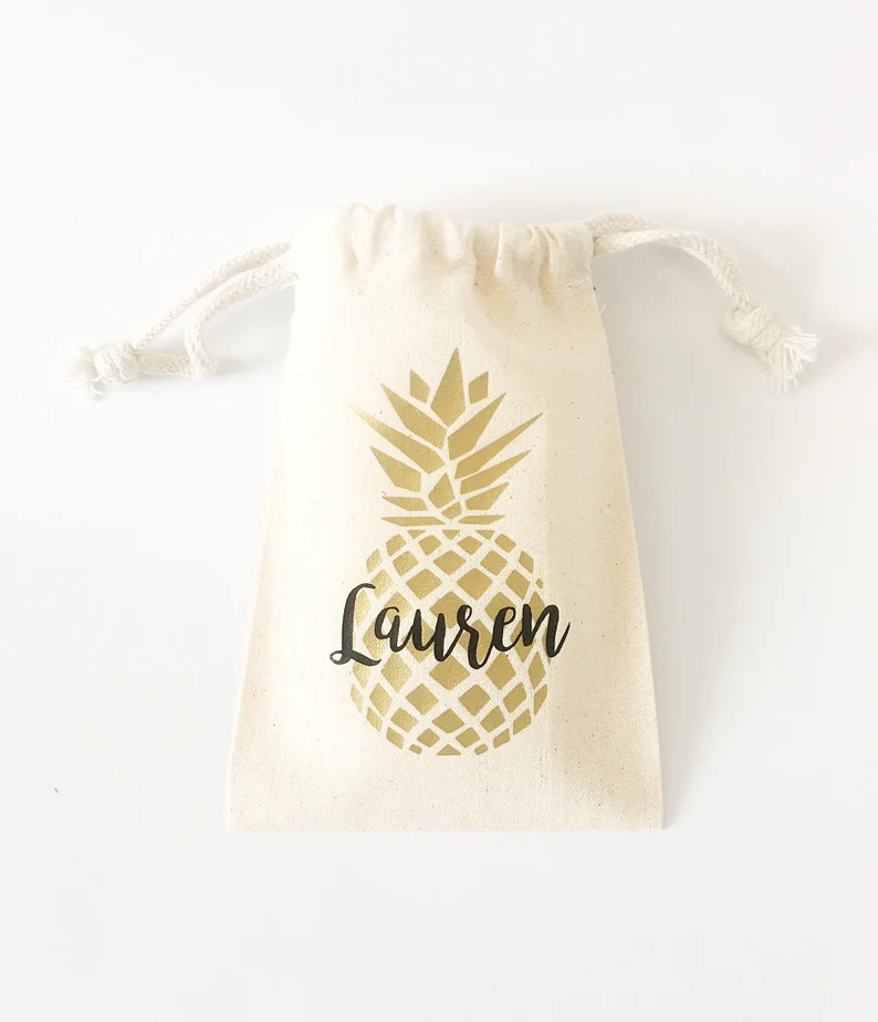 Pineapple Bachelorette party decorations Pineapple party favor bags. Wedding Welcome Bags for out... | Etsy (US)