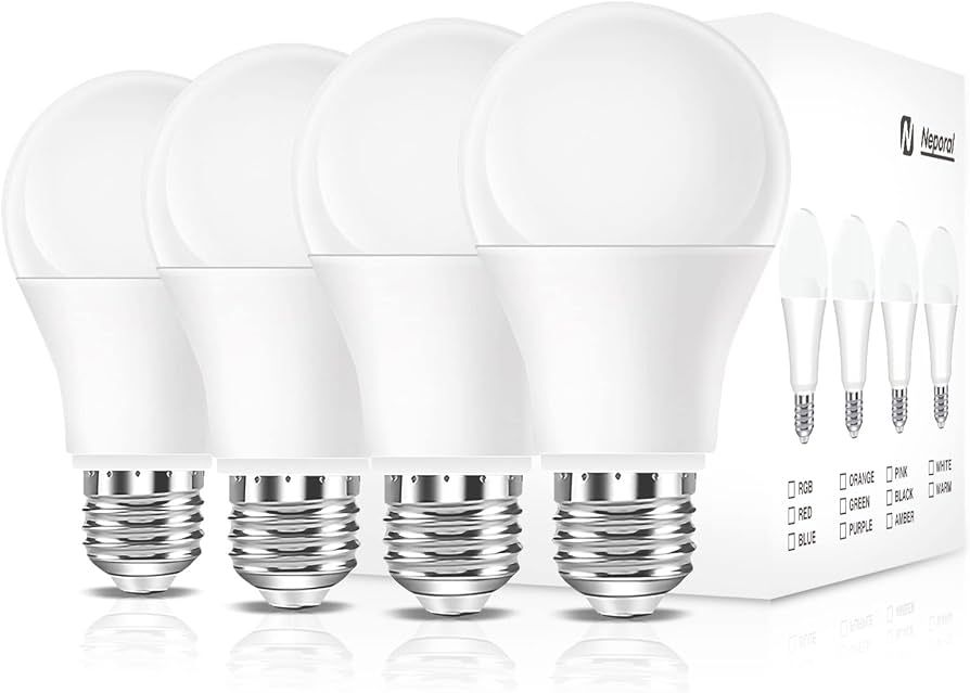 Full Spectrum Light Bulb, 6000K Natural Sunlight Bulbs, 9W 60W Equivalent LED Light Bulb, Natural... | Amazon (US)