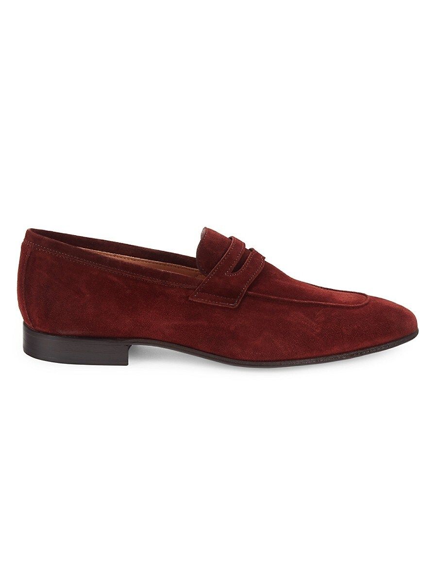 Saks Fifth Avenue Made in Italy Men's Suede Penny Loafers - Red - Size 7 | Saks Fifth Avenue OFF 5TH