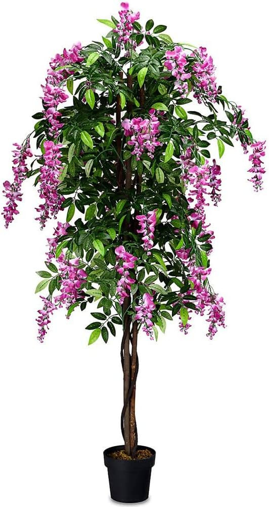 FANTASK 6FT Artificial Fake tree, Wisteria Tree in Nursery Pot for Home Office Living Room, Decor... | Amazon (US)