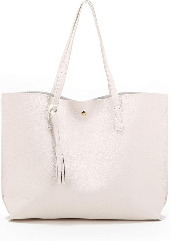 Nodykka Women Tote Bags Top Handle Satchel Handbags PU Pebbled Leather Tassel Shoulder Purse | Amazon (US)