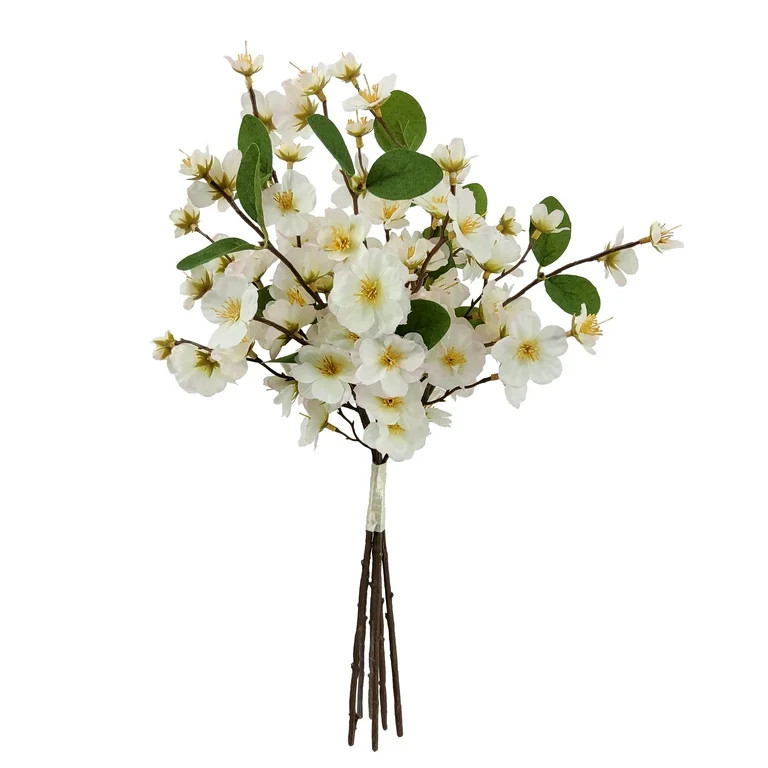 Mainstays 17in Indoor Artificial Peach Blossom Bundle, Peach Color, Artificial Flower, Blossom Fl... | Walmart (US)