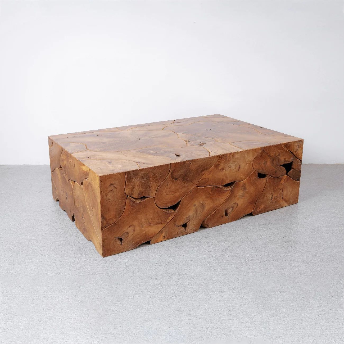 Teak Wood Organic Coffee Table - Rectangle | France and Son