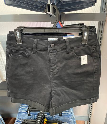 Black shorts at Walmart! Time and Tru shorts at Walmart! Walmart shorts for women!! 