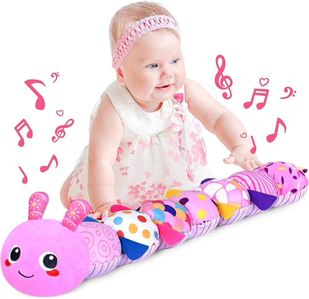 KMUYSL Infant Baby Musical Stuffed Animal Toys for 0-3-6-12 Months, Soft Sensory Toys with Crinkl... | Amazon (US)