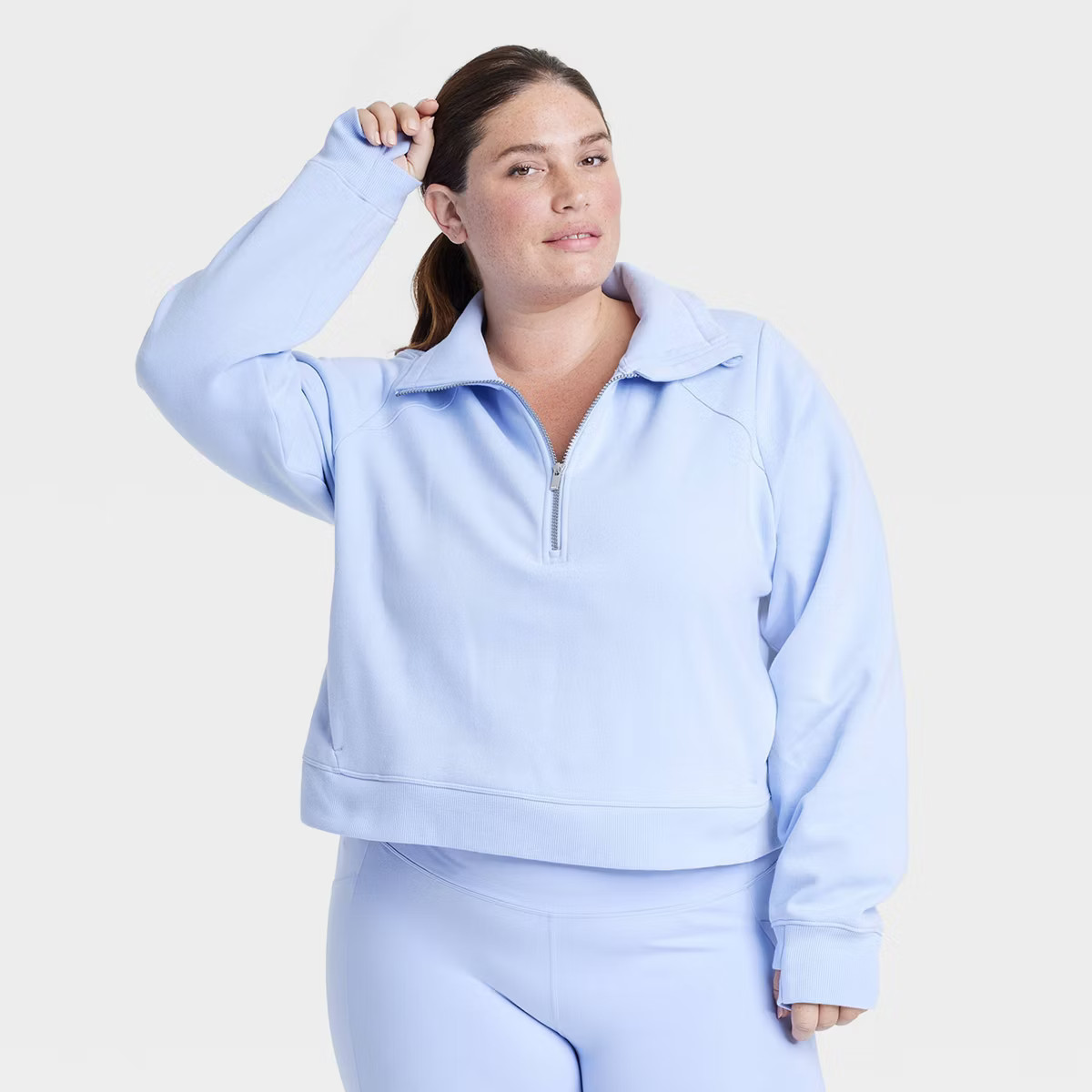 Women's Fleece Half Zip Pullover Sweatshirt - All In Motion™ | Target