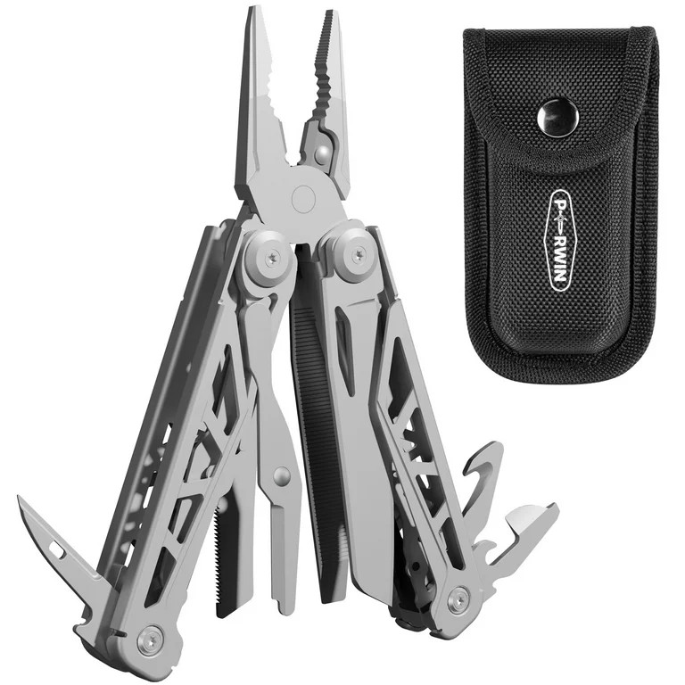 Multitool, 15-in-1 Stainless Steel Multi Tool Pliers with Self-Locking for Survival, Camping, Poc... | Walmart (US)
