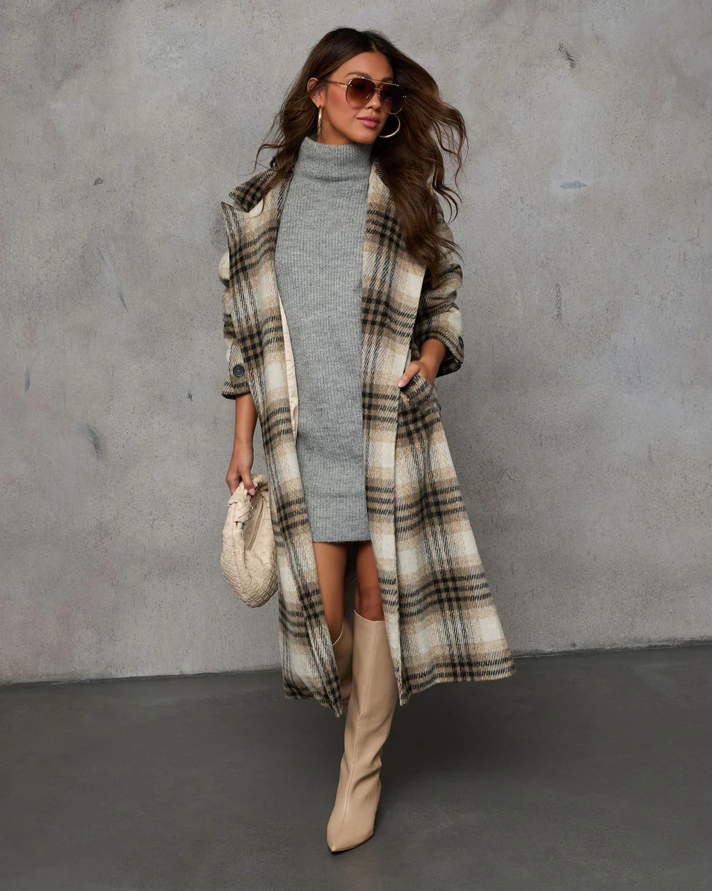 Town Stroll Plaid Trench Coat | VICI