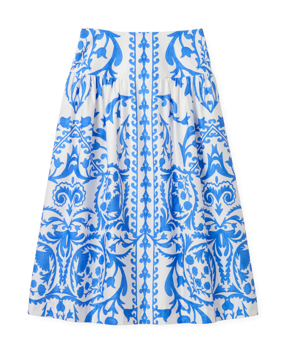 SU26 Georgia Skirt-Faraway Print-Provence Blue | Cartolina