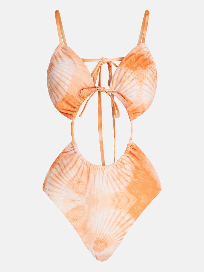 Hot Girl Summer by Megan Thee Stallion Women's and Women's Plus Sunset Shell Cutout One-Piece Swi... | Walmart (US)