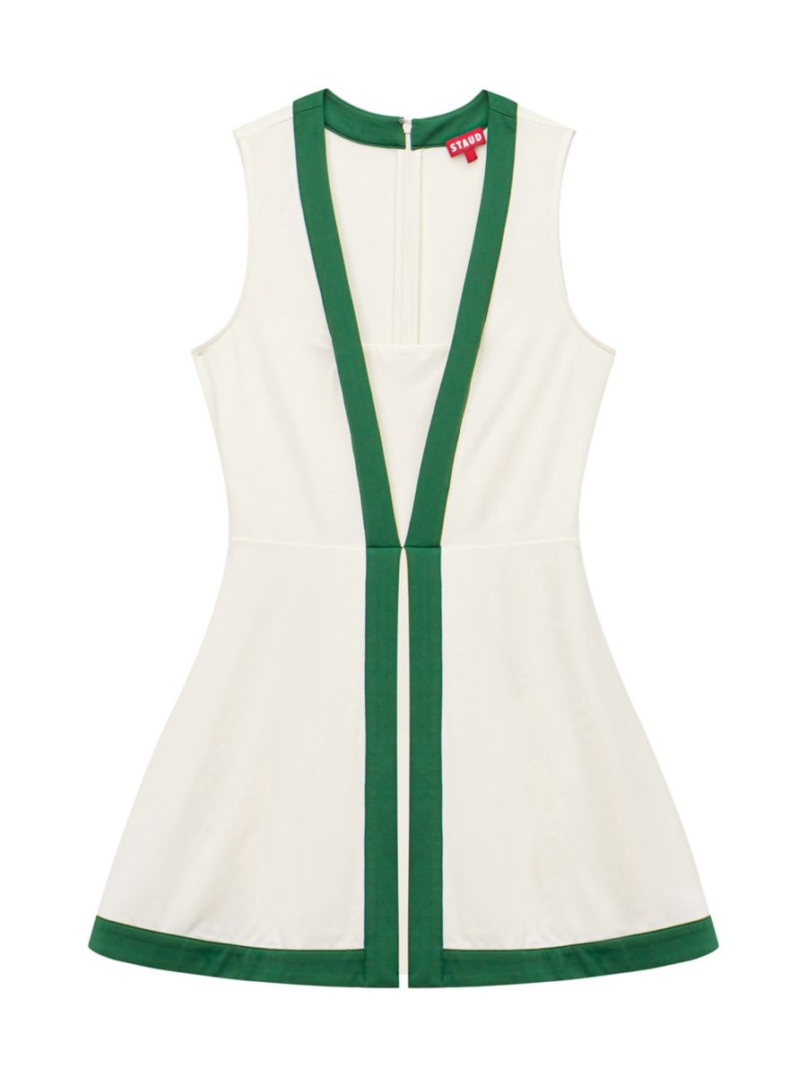 STAUD COURT Cross-Court Two-Tone Minidress | Saks Fifth Avenue