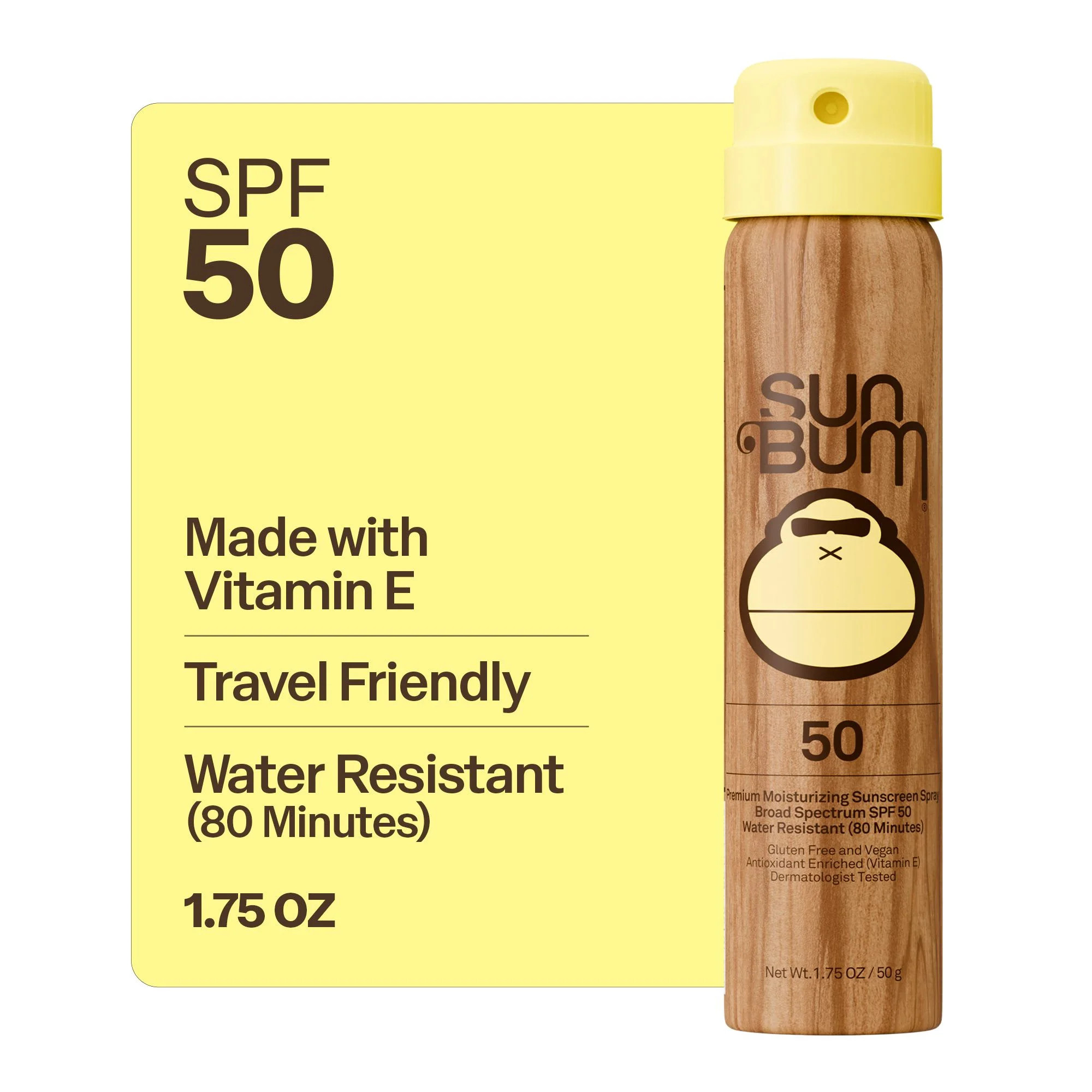 Sun Bum Moisturizing Sunscreen Spray, SPF 50, 1.75 oz | Walmart (US)