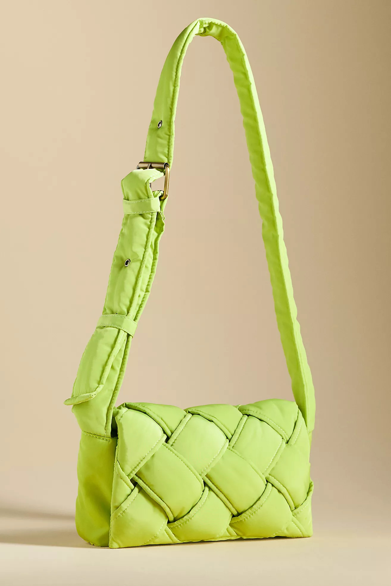 The Leyten Puffy Woven Crossbody Bag | Anthropologie (US)