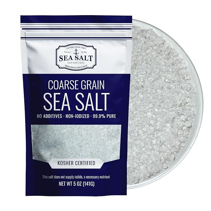 Coarse Grain Kosher Sea Salt for Grinder, Non-Iodized & Natural Replacement for Table Salt, 5 oz ... | Amazon (US)