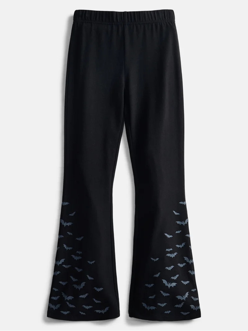 Halloween Girls Print Flared Leggings from Way To Celebrate, Sizes 4-18 | Walmart (US)