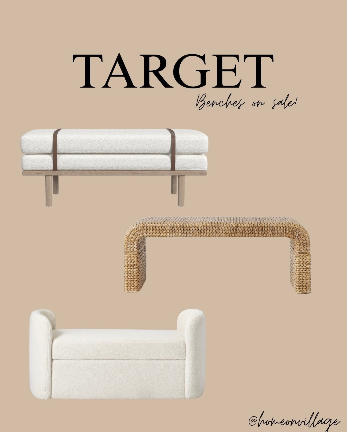 Benches on sale at Target! 😍

#LTKHome #LTKU #LTKSaleAlert