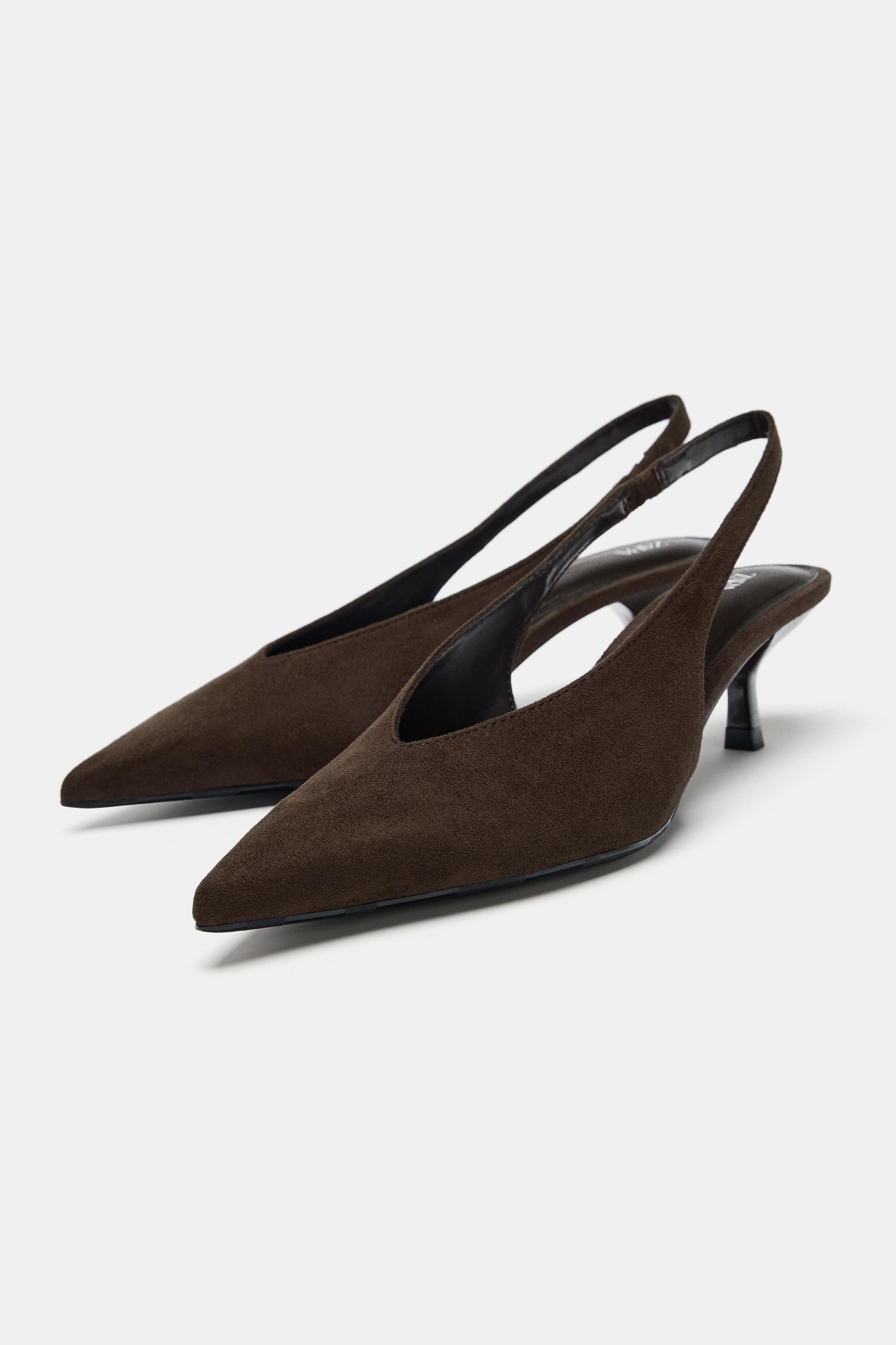 KITTEN HEEL SLINGBACK SHOES | Zara Canada
