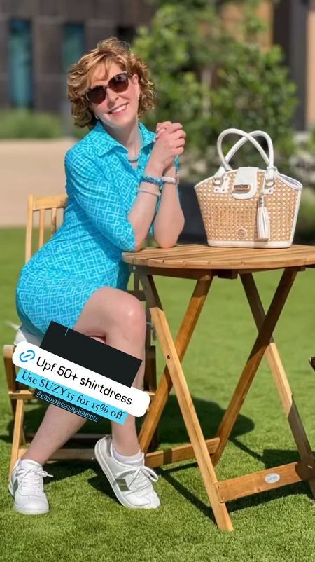 Who wants a UPF 50+ summer shirt dress? 🙌🏻 This gorgeous turquoise and white lattice print summer dress is so pretty and looks amazing paired with my white and silver sneakers from Easy Spirit! (Use code ENB20 for 20% off!)

For accessories, I’m wearing aloe + Bess jewelry and carrying a darling cane and white leather bag that is nice and roomy!




#LTKStyleTip #LTKActive #LTKSeasonal