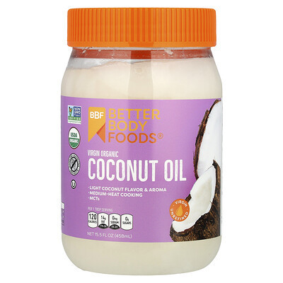 BetterBody Foods, Virgin Organic Coconut Oil, 15.5 fl oz (458 ml) | iHerb