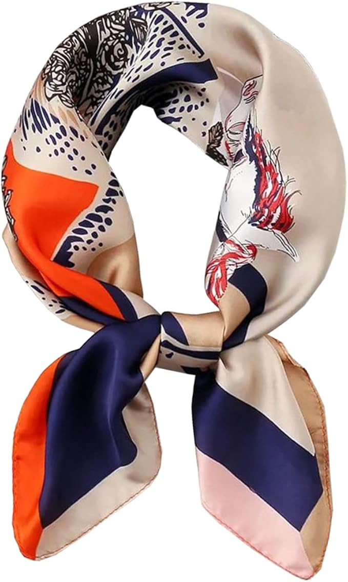 ANDANTINO 100% Pure Mulberry Silk Square Scarf for Hair-27'' Women Men Natural Silk Neckerchief D... | Amazon (US)