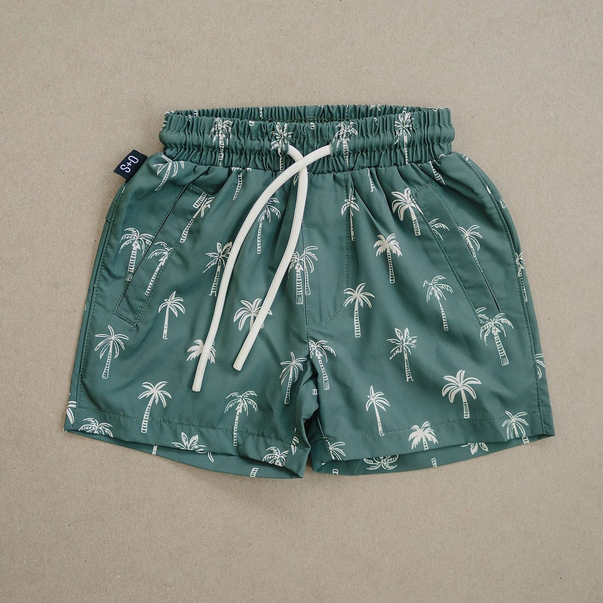 Kids Jordan Lightweight Graphic Print Drawstring Shorts Green 6-12M - Olive + Scout | Target