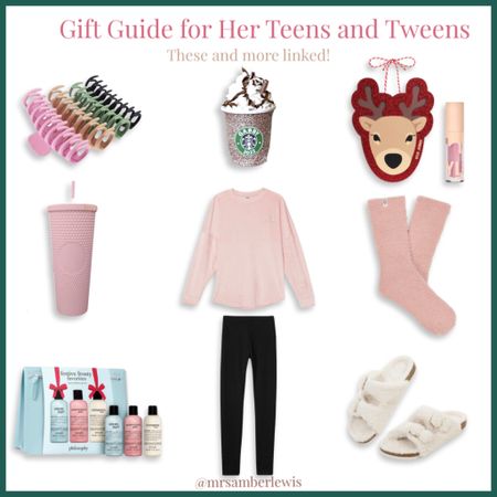Gift guide for her teens and tweens edit! Major PINK sale! Those fuzzy socks are on sale for $5 and those leggings are on sale for $25! Cutest costume Starbucks ornament linked too!

#LTKHoliday #LTKSeasonal #LTKU