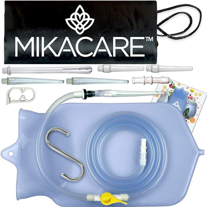 Enema Bag Kit Clear Non-Toxic Silicone. for Coffee and Enema Kit for Colon Cleansing - Enema Deto... | Amazon (US)