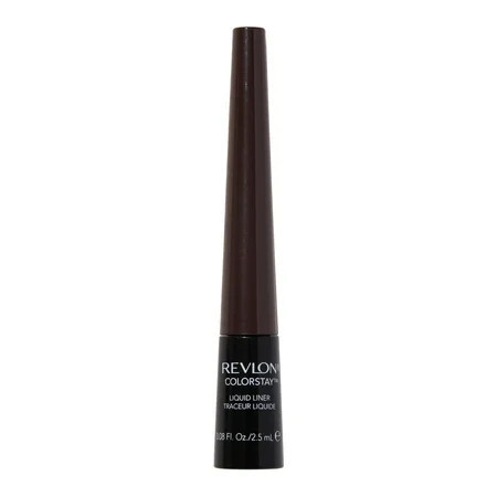Revlon Liquid Eyeliner by Revlon ColorStay Eye Makeup Waterproof Smudgeproof Longwearing with Ultra-Fine Tip Brown Black 0.08 Fl Oz | Walmart (US)