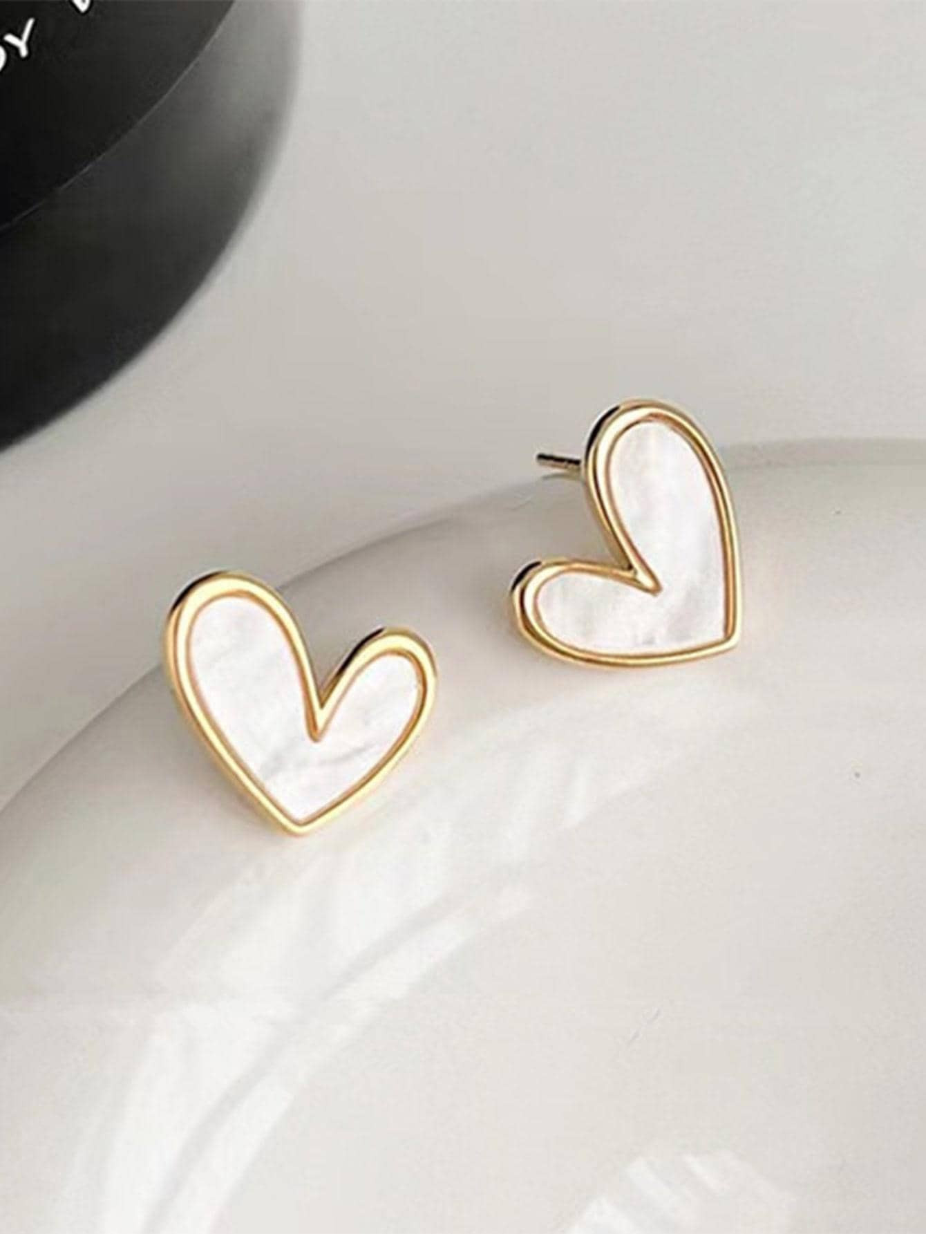 Heart Stud Earrings | SHEIN