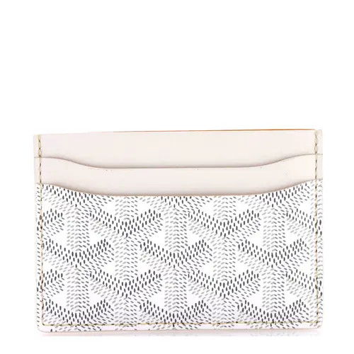 Pre-Owned Goyard Saint Sulpice Card Holder Coated Canvas in White at Nordstrom | Nordstrom