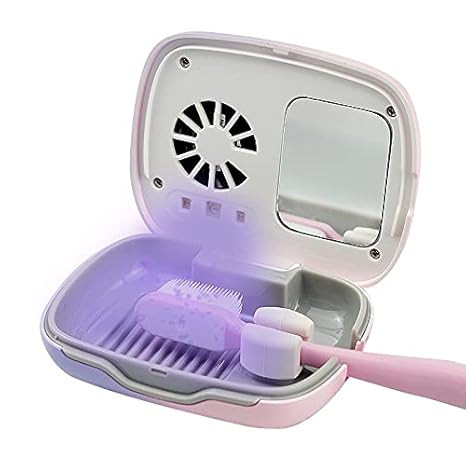 Amazon.com: IMPRESSIVE SMILE Rechargeable Mini UV Toothbrush Cover with Fan and USB cord for Trav... | Amazon (US)